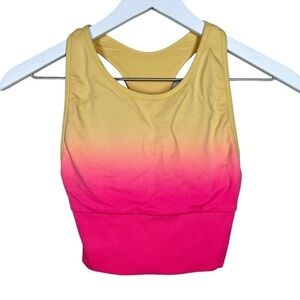 Victorias Secret PINK Active Seamless Ombré Sports Racer Back Longline Bra Small